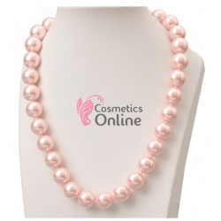 Colier  elegant AS45RR cu perle din sticla Rose Pink 47 cm